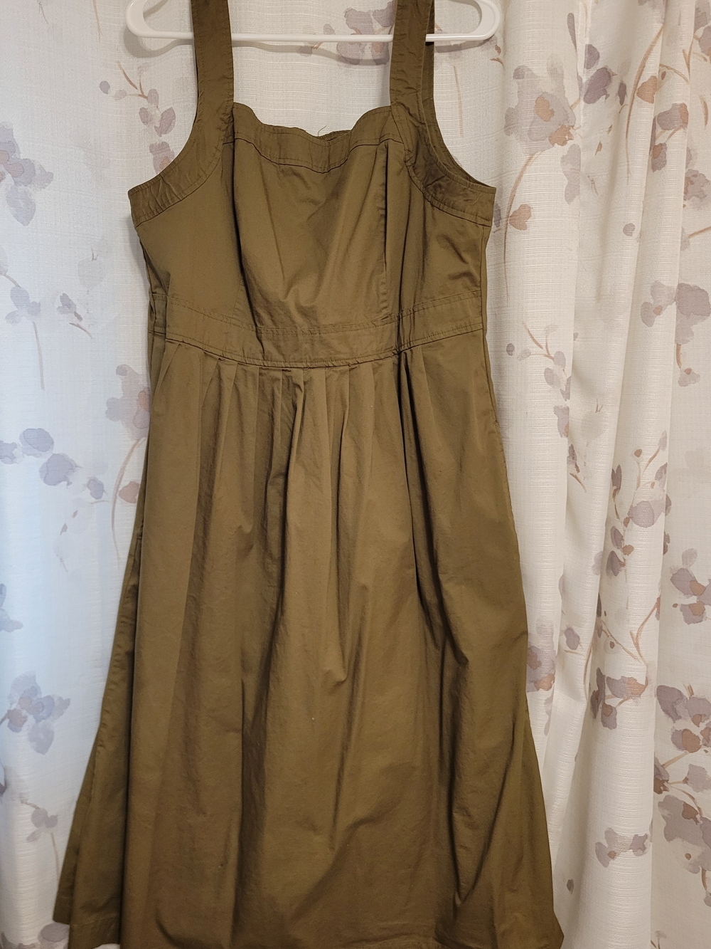 Knox Rose Olive Green Sleeveless Fit-and-Flare Dress